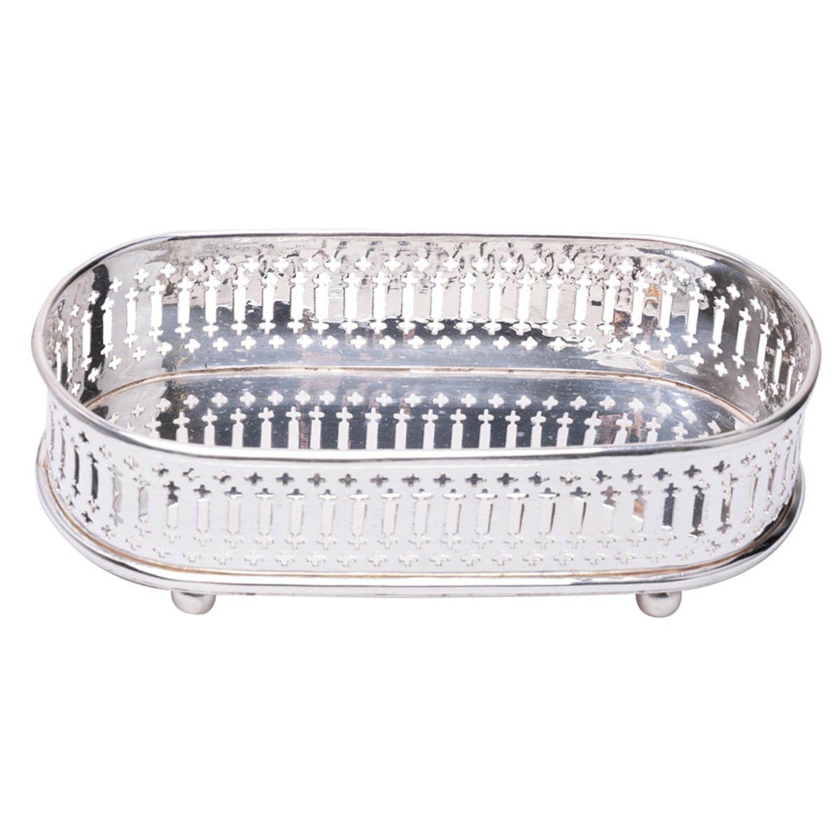 Schilliger Design  Corbeille à pain argentée  19x9.5x6cm