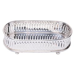 Schilliger Design  Corbeille à pain argentée  19x9.5x6cm