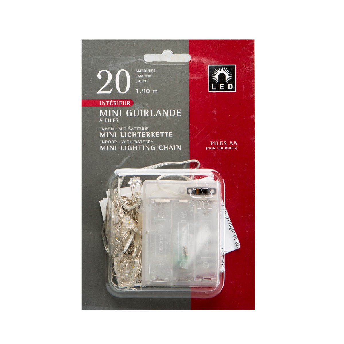   Guirlande Int. LED mini Fleurs à piles 20L  200cm