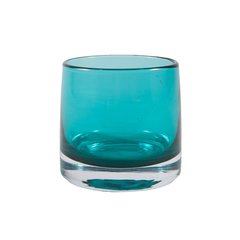  Norverre Lumignon en verre turquoise Bleu turquoise 8.5x8.5cm