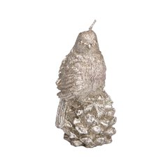   Bougie Oiseau sur pives Gris plomb 