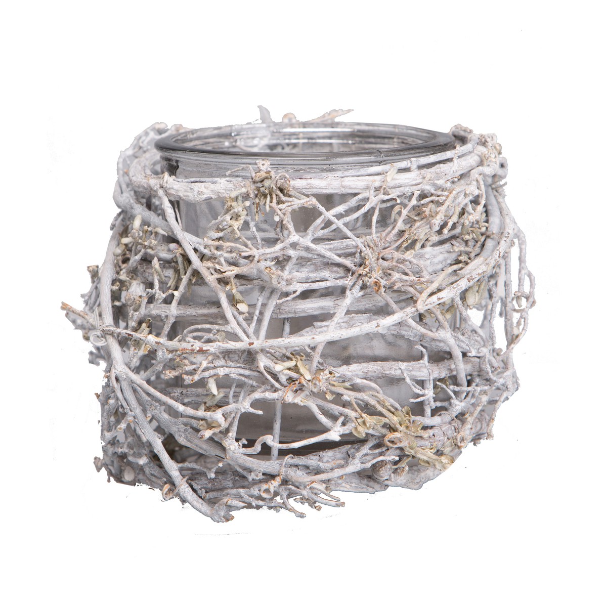   Lumignon en branches Anzère blanchie  12cm