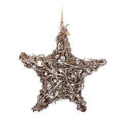   Etoile en branches Anzère avec paillettes  30cm