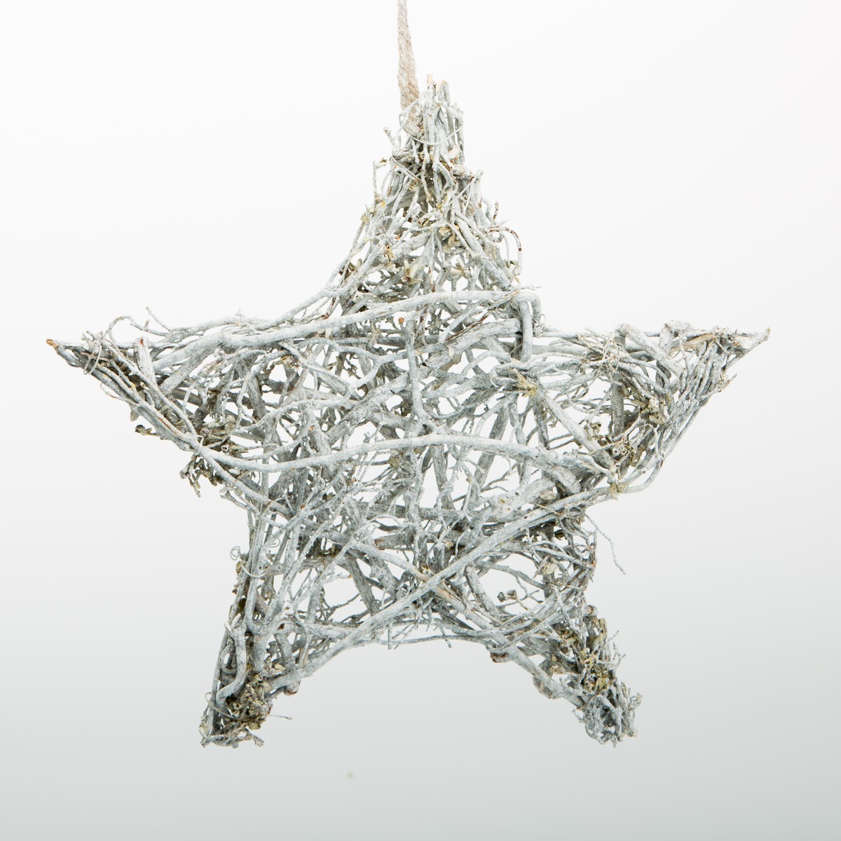   Etoile en branches Anzère blanchie  30cm