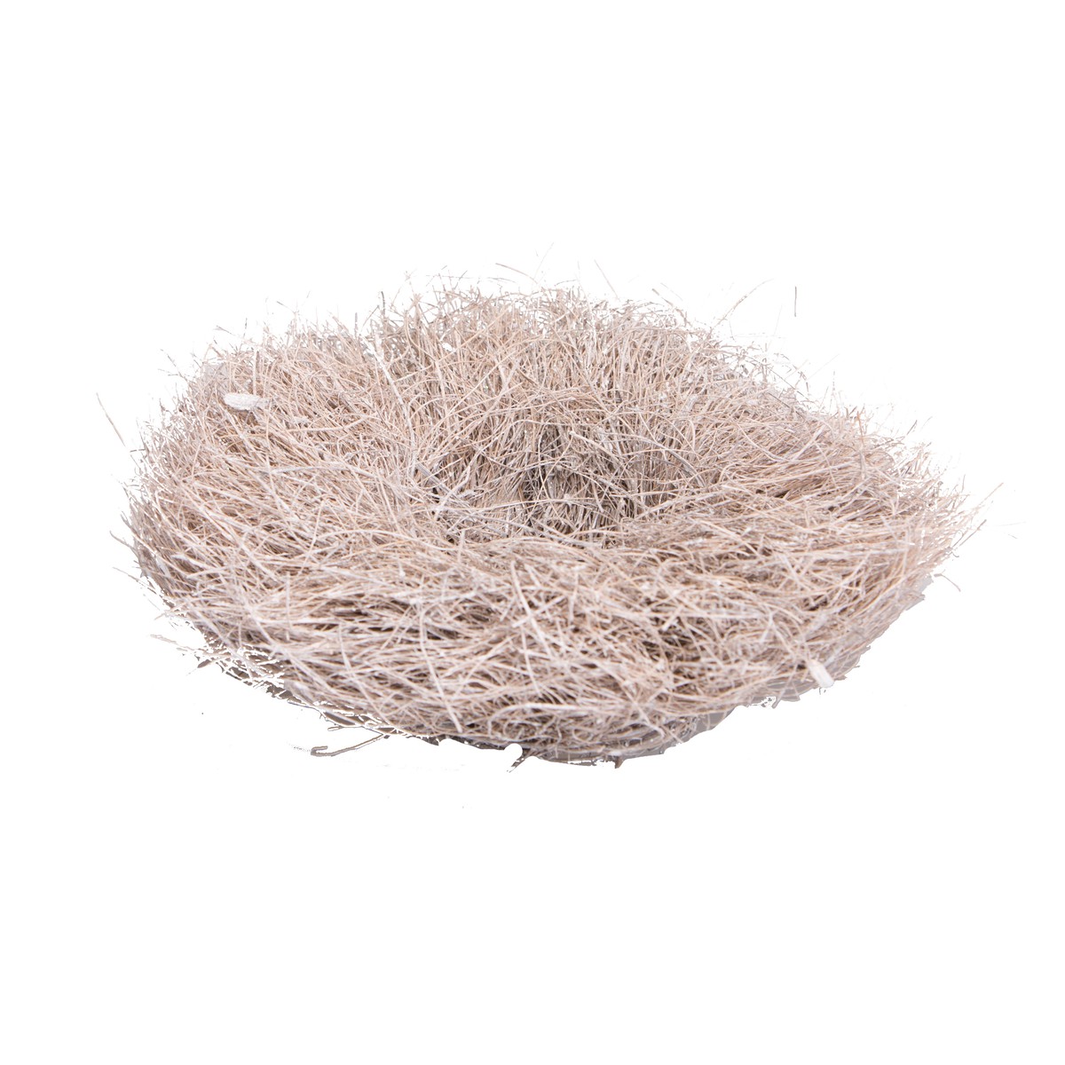   Couronne Paille blanchie avec Paillettes  20cm