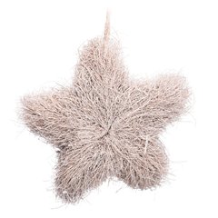   Etoile Paille blanchie avec Paillettes  31cm