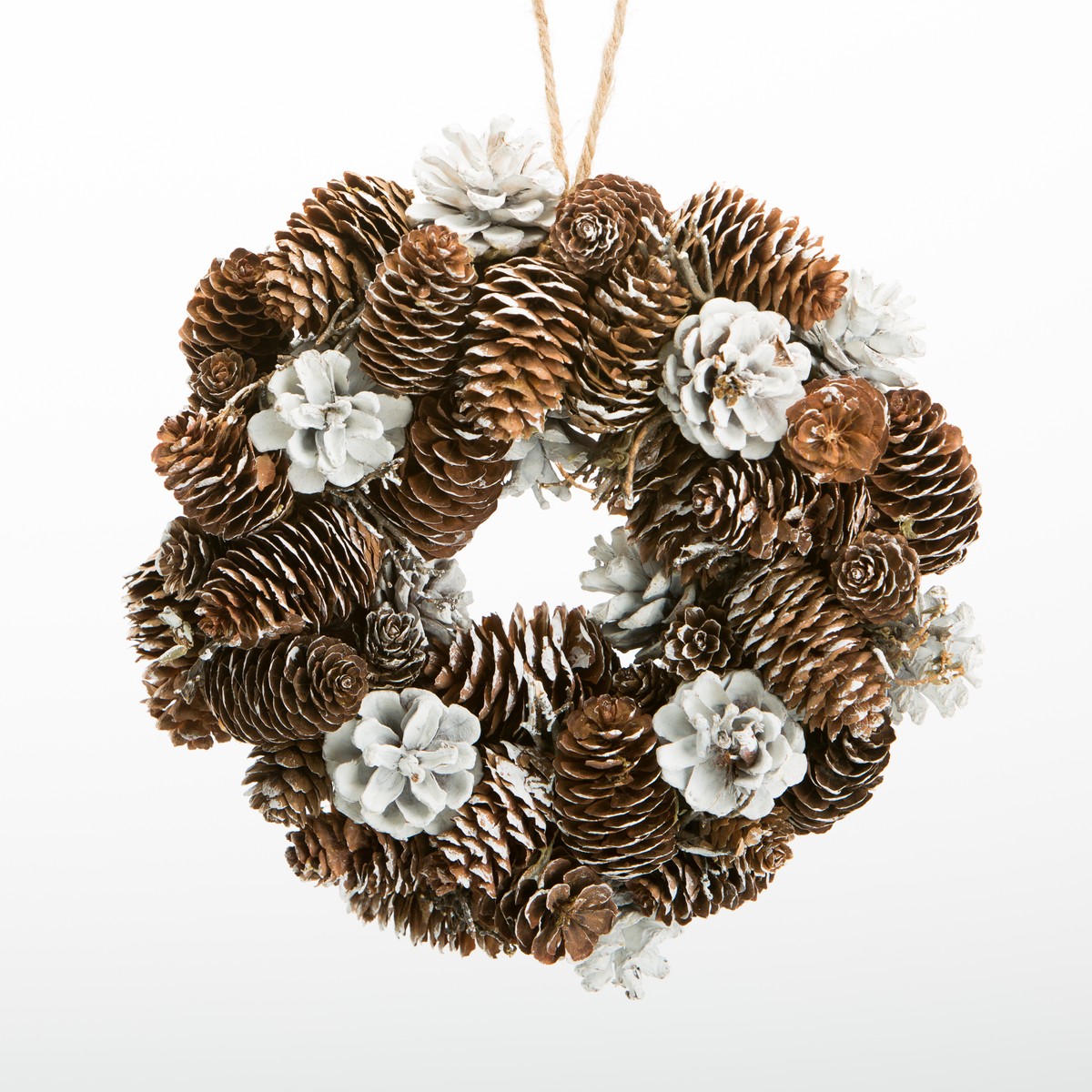   Couronne de pives Veysonnaz blanchie  25cm