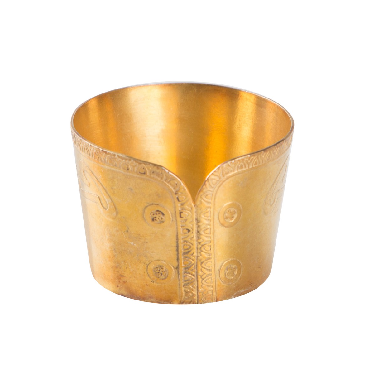   Rond de serviette argenté doré  5x4.5x3.5cm