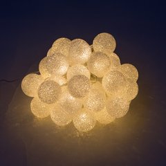   Guirlande Int./Ext. LED chaude Boules givrées 36L.  5.7m (+8m de cable d alimentation)