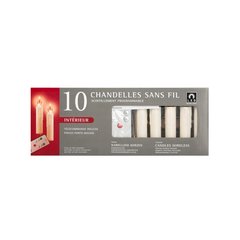   Chandelles LED chaude Int. scintillantes 10pcs  1.8x10cm