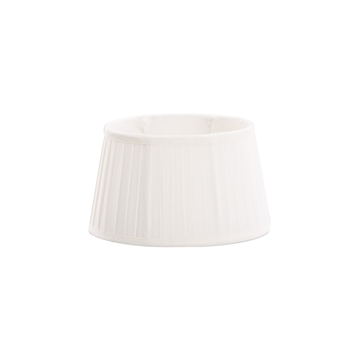   Abat-jour Victoria plissé rond Beige blanc crème 20x13/25x18/15cm