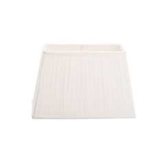   Abat-jour Victoria plissé rectangle Beige blanc crème 30x14/38x24/24cm
