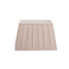   Abat-jour Constance plissé rectangle Beige lin 30x14/38x24/24cm