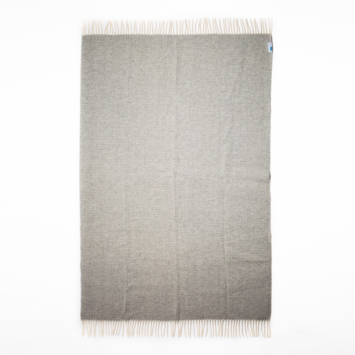  BUREL Plaid Manteigas en laine 170x130cm Gris étain pur 170x130cm