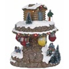  Luville Télécabines avec chalet animé  21.5x22.5x28cm