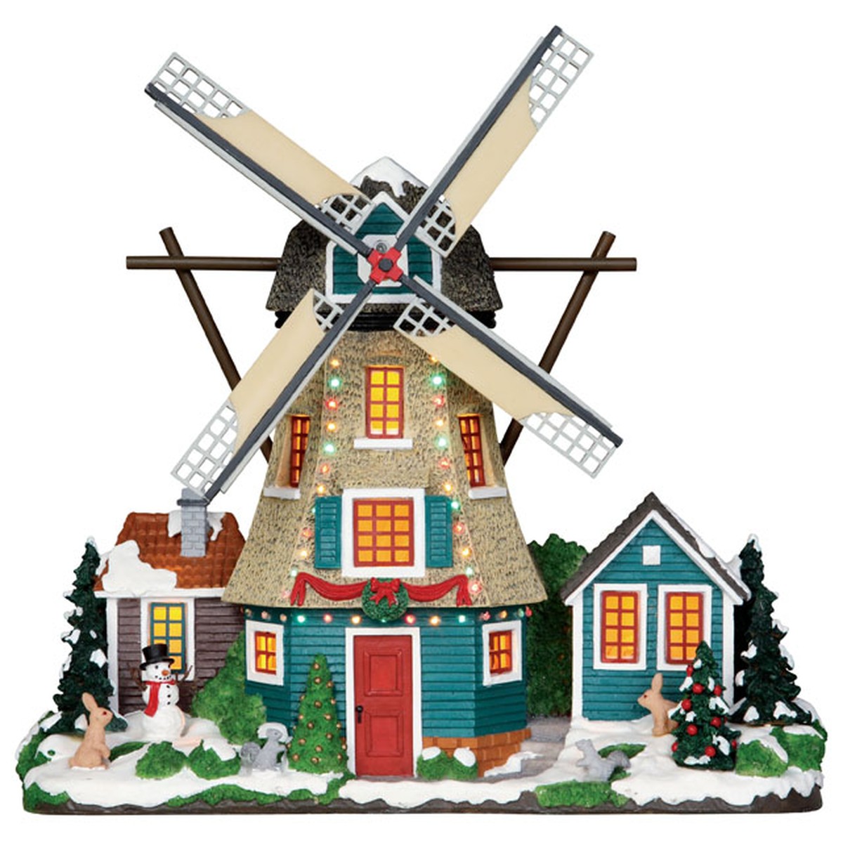  Lemax Moulin sous la neige  29.6x1.7x28.5cm