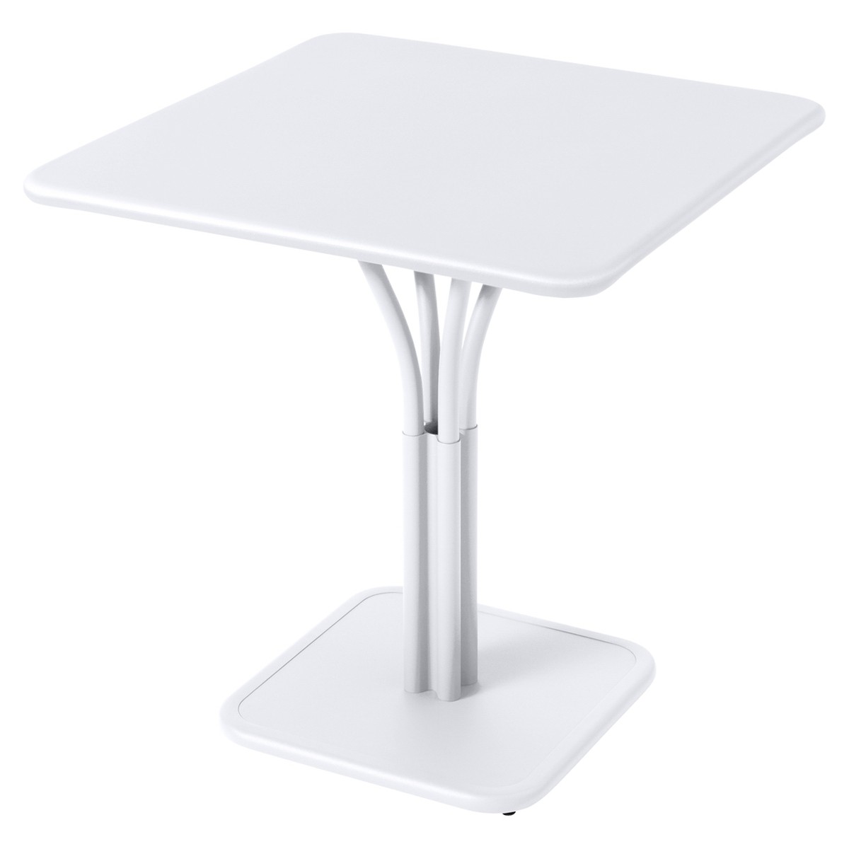 Fermob Luxembourg Table Luxembourg carrée pied central Blanc L 71 x l 71 x H74cm