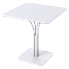Fermob Luxembourg Table Luxembourg carrée pied central Blanc L 71 x l 71 x H74cm