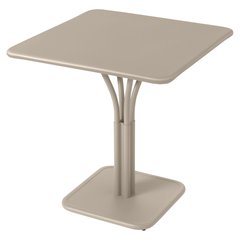 Fermob Luxembourg Table Luxembourg carrée pied central Beige L 71 x l 71 x H74cm