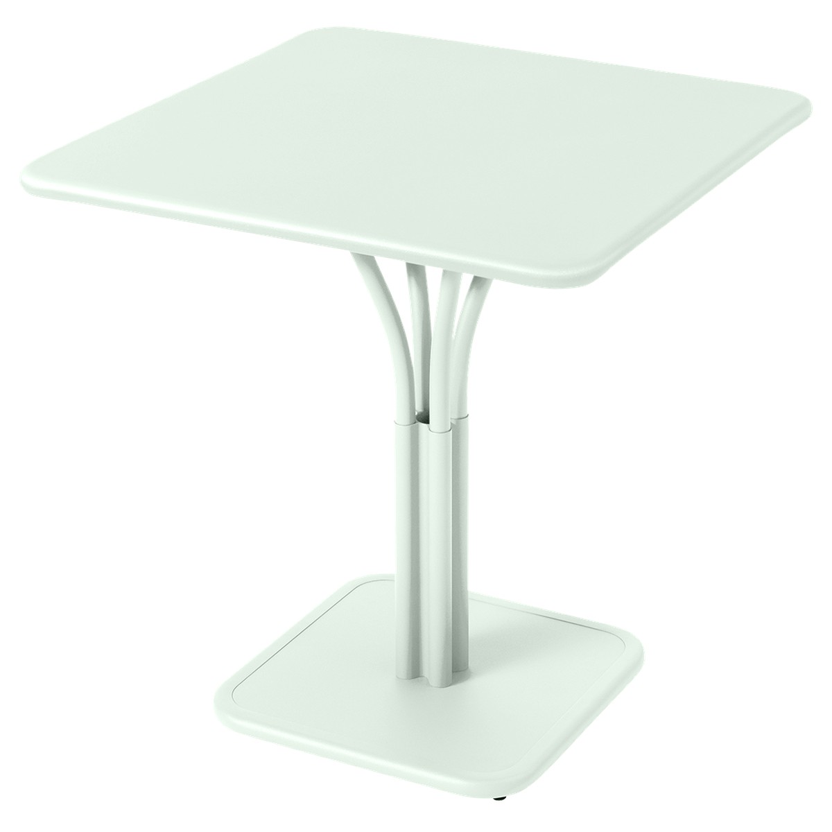 Fermob Luxembourg Table Luxembourg carrée pied central Bleu cyan clair L 71 x l 71 x H74cm