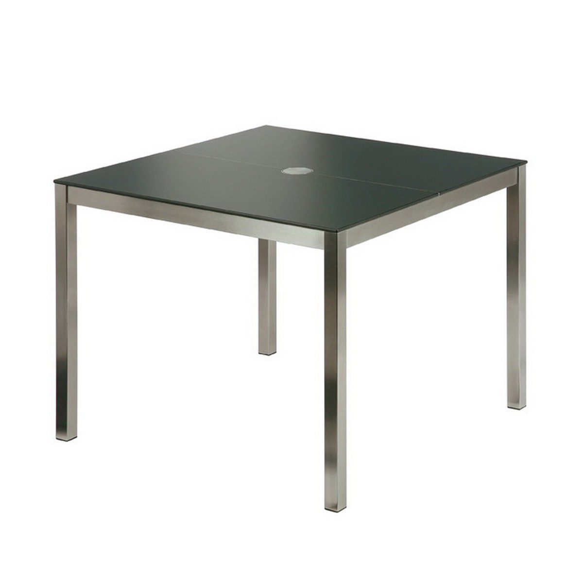 Barlow Tyrie Equinox Table Equinox Table de salle à manger 90 carrée avec dessus HPL Gris acier 90cmx90cmx71cm