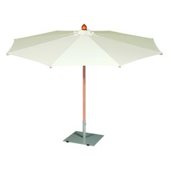 Barlow Tyrie Parasol Parasol Napoli 3.5m rond Canvas with 61mm Pole Blanc albâtre 