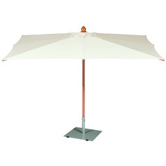 Barlow Tyrie Parasol Parasol Napoli 3.5 x 2.5m rectangulaire Canvas  61mm Pole Blanc albâtre 347cmx248cmx270cm Hauteur fermé 311cm