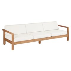 Barlow Tyrie Linear Canapé Linear 3 places à assise profonde (3 coussins d'assise  coussins de dossier) Blanc albâtre 263.6cmxx74cmx89.3cm