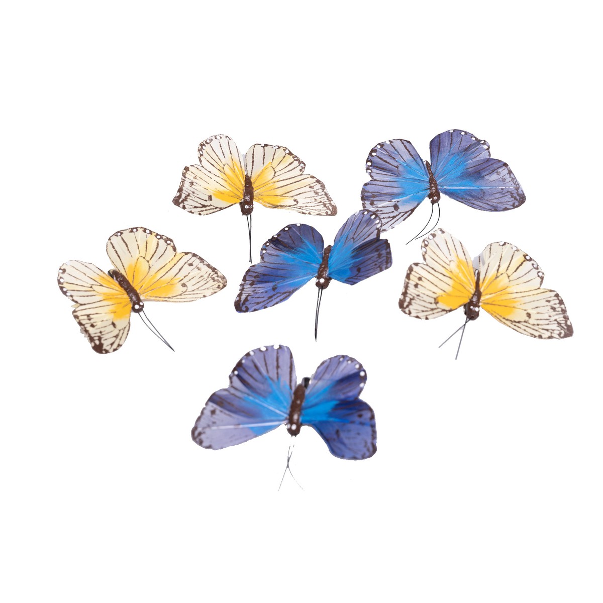 Schilliger Design  Papillon bleu-orange 12pcs  10cm