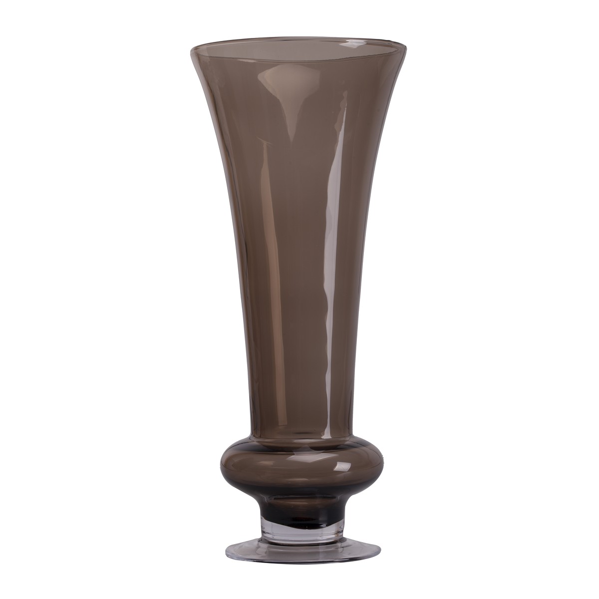 Schilliger Design Norverre Vase tulipe avec boule à la base Jaune topaze 22x50cm