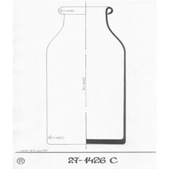 Schilliger Design Norverre Vase bouteille bord rond  16x34cm