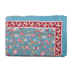   Nappe rectangle Fleur de la Passion Bleu turquoise 170x340cm