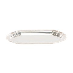   Plateau ovale argenté  23x13.5cm
