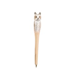   Stylo Oiseaux en bois sculpté  18cm
