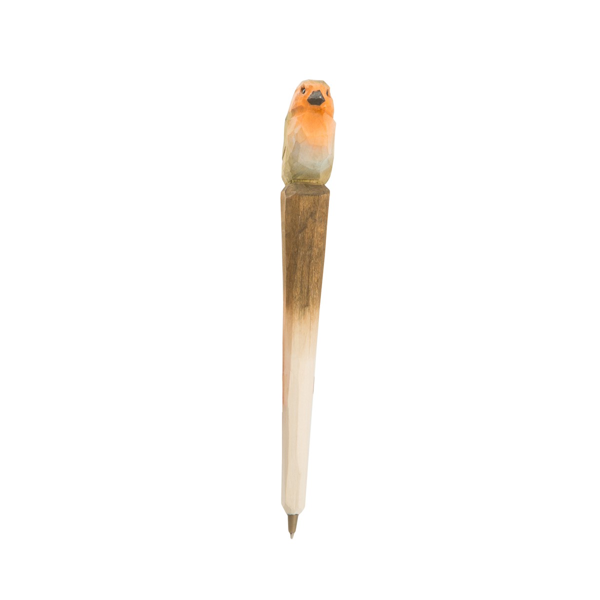   Stylo Oiseaux en bois sculpté  18cm