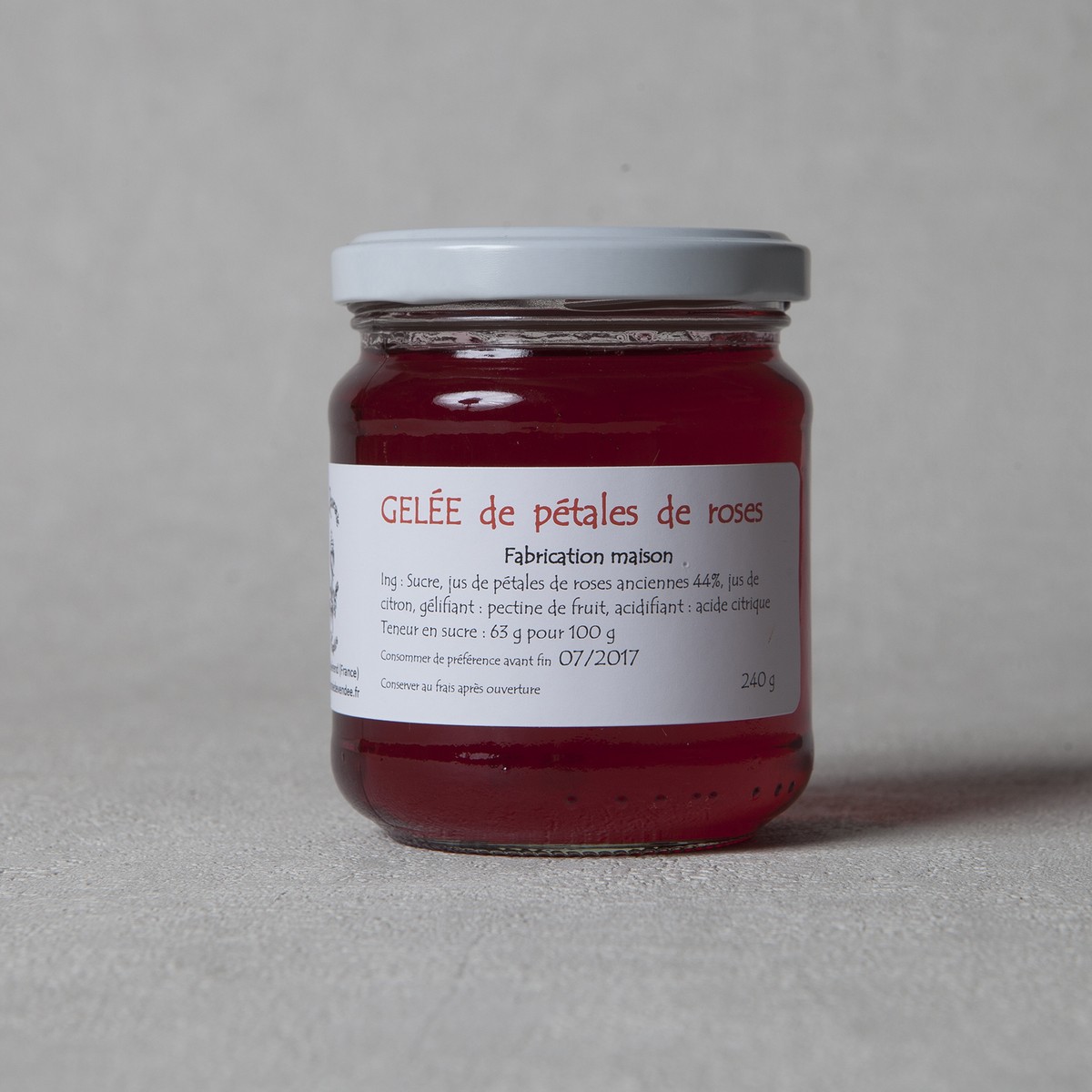 La Roseraie De Vendée  Gelée de pétales de rose 240gr  240gr
