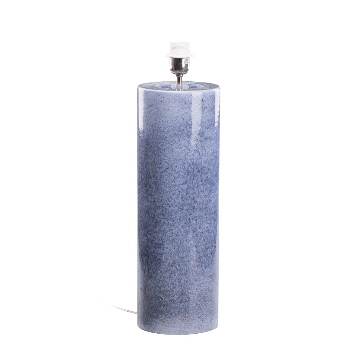   Pied de lampe Loures en faïence Bleu lapis-lazuli 17.5x50.5cm