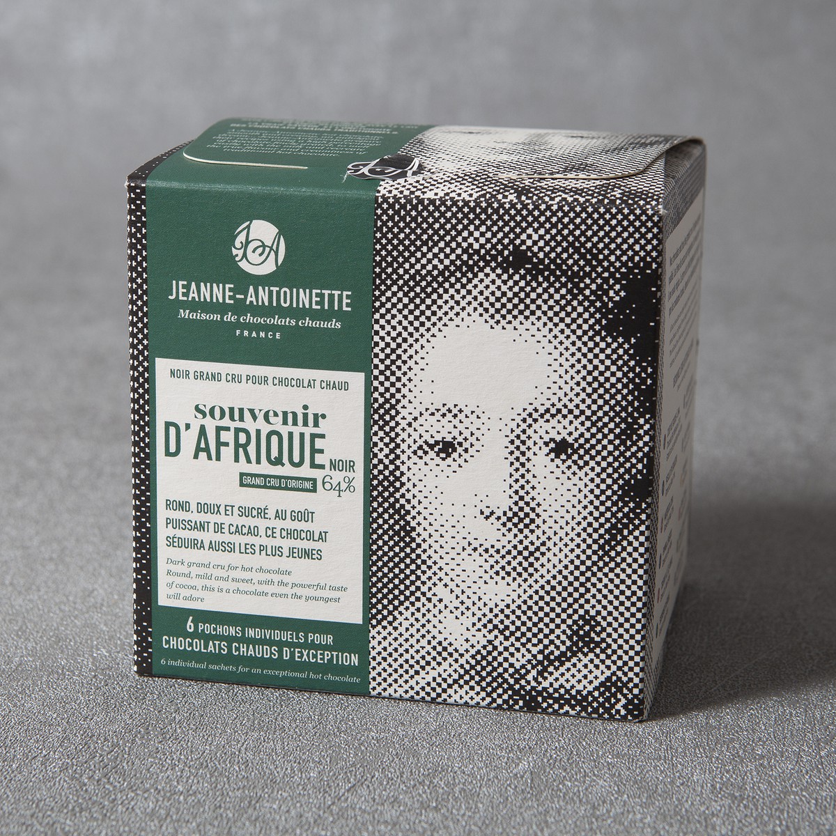 Jeanne-Antoinette JEANNE-ANTOINETTE Souvenir d'Afrique, Grand Cru d'origine noir 64%  6x40gr