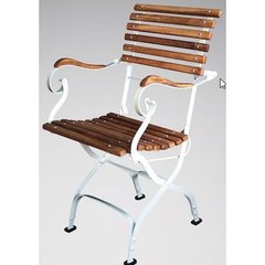 Livingstone Terrasso Rochefort Fauteuil de repas Rochefort Blanc crème w60 x d55 x h90