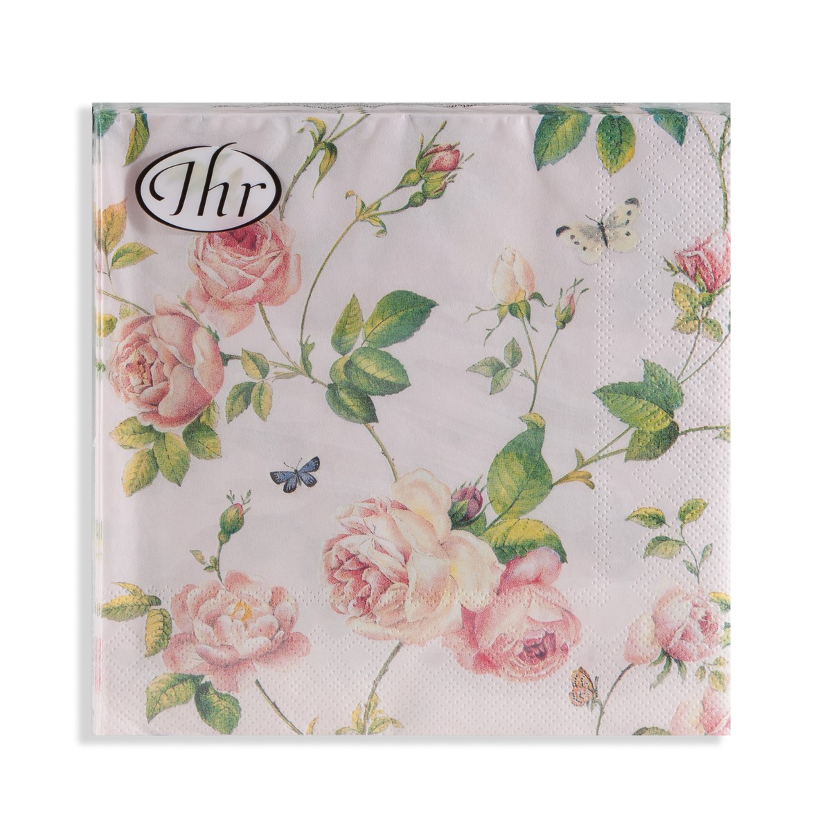   Serviettes New rambling rose Rouge rose 33x33cm