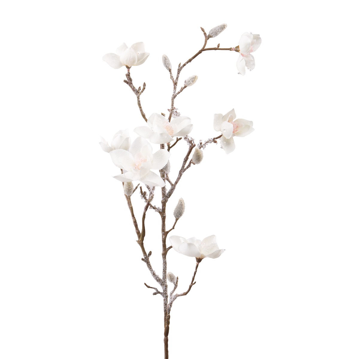   Magnolia givré en branche Blanc 90cm