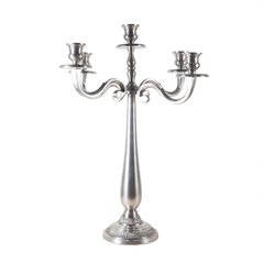   Chandelier 5 bougies Gris étain pur 38x38x51cm