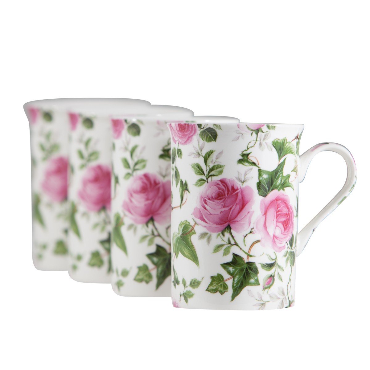   Coffret 4 Mugs Ivy Roses beaker  295ml