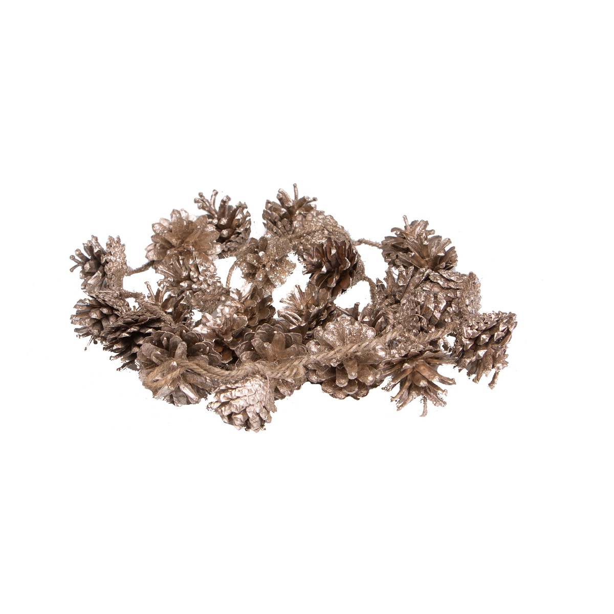 Guirlande à Pommes De Pin Effet Neige - L 130 Cm - Marron