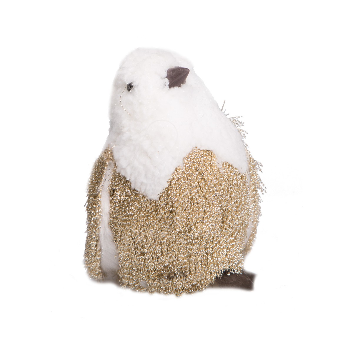   Pinguin Blanc & Or à suspendre  10cmcm
