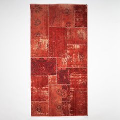   Tapis Patchwork Vintage Rouge carmin 120x180cm