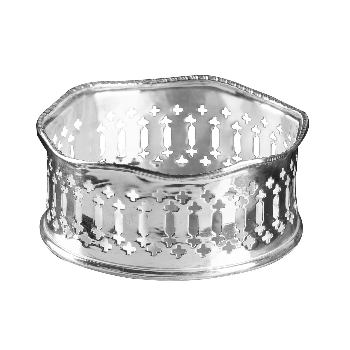 DESSOUS DE BOUTEILLE verre moulé dépoli à décor géométrique de bulles