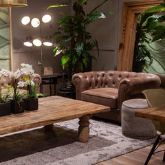 PR Living Chesterfield Fauteuil Chesterfield 1 place Cuir B Multi-couleurs 118x95xH78cm A50cm