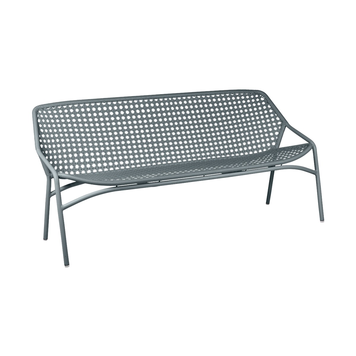 Fermob Croisette Banquette Croisette XL 3pl Gris fumée L 177 x l 65 x H83cm