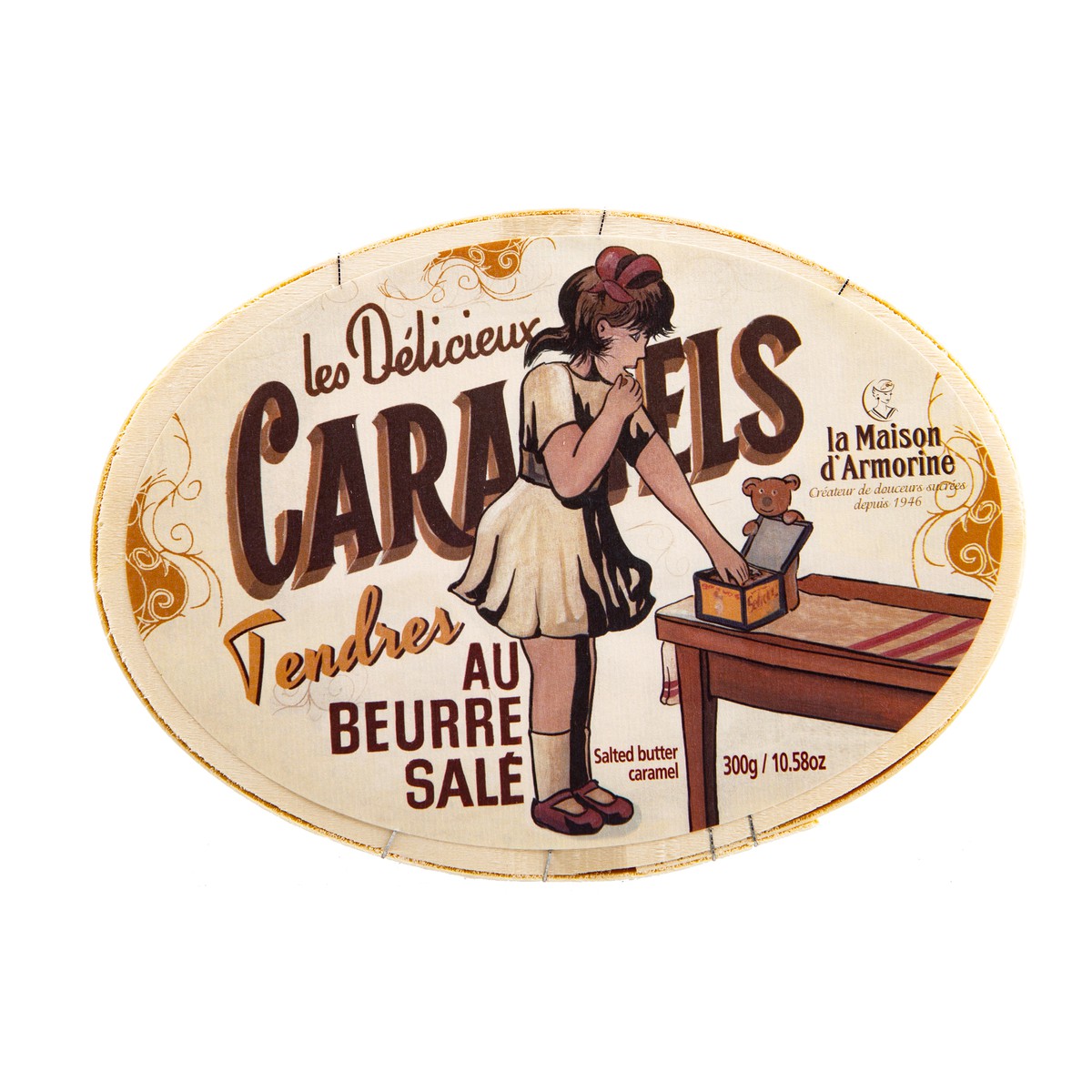 La Maison D'Armorine  Caramels au beurre salé boite ovale 300gr  300gr